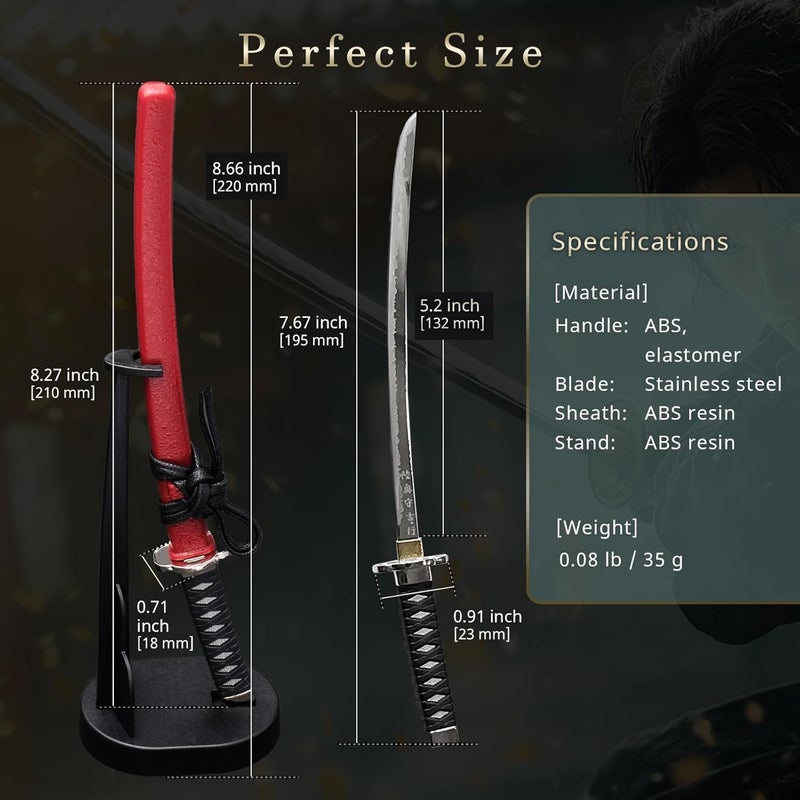 Wablade Japanese Samurai Katana Letter Opener for Desk Display, Decorative Sword Design with Traditional Style, Compact Collectible Office Decor, Giftable for Home and Office (Tokugawa Ieyasu) - Image 5